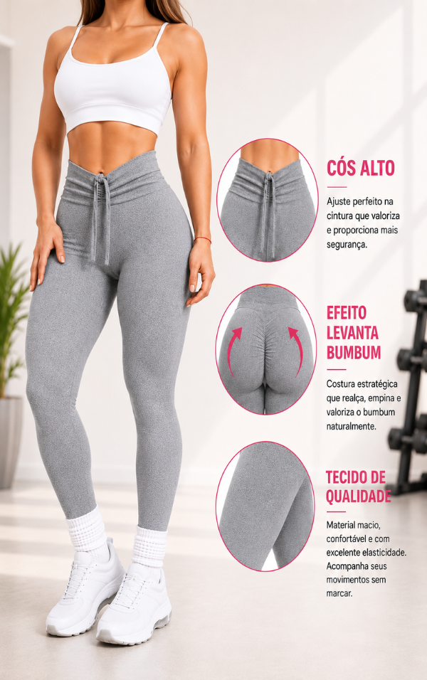 Kit: 3 Calças Legging (Yoga)